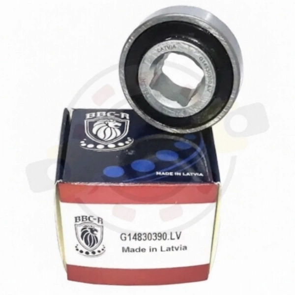 Подшипник 16,4х47х25/12 мм, шариковый с квадратным отверстием на квадратный вал 16,4 мм. Артикул G14830390.LV (BBC-R)