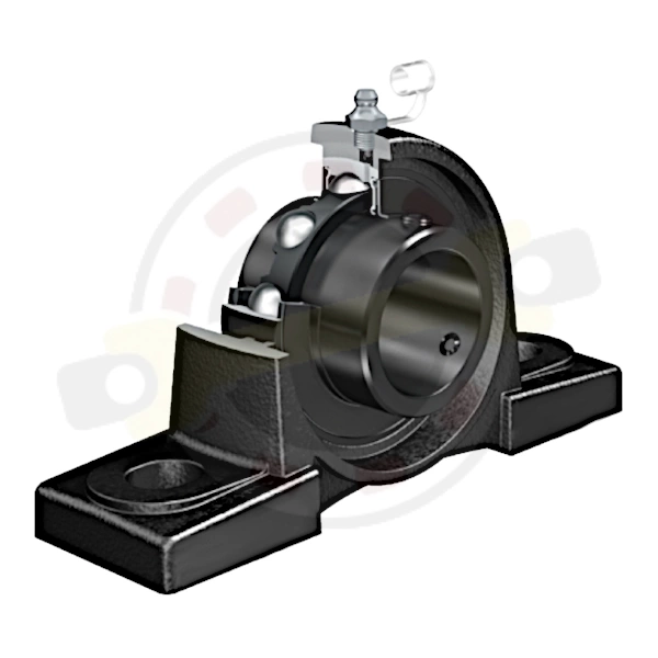 Подшипниковый узел на вал 58,7375 мм, в литом стоячем чугунном корпусе. Артикул UCP212-37 (FBJ)