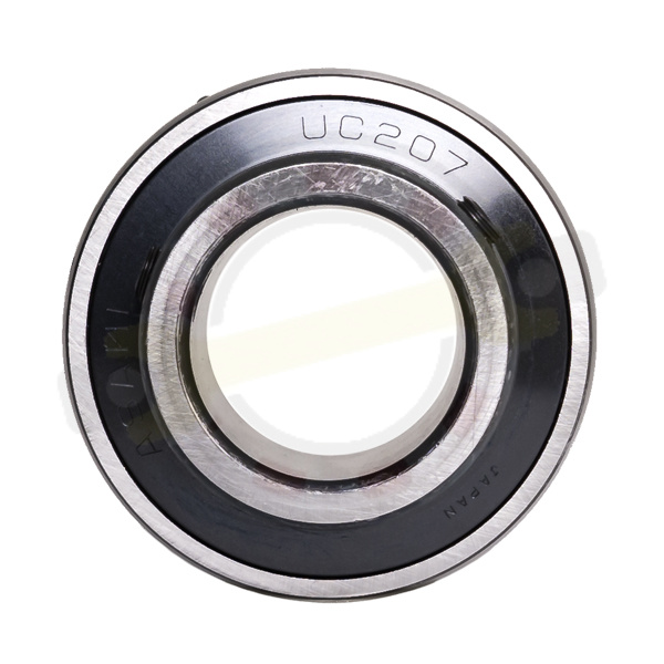Подшипник 35х72х42,9/20 мм, шариковый с круглым отверстием на вал 35 мм, сферическое наружное кольцо. Артикул UC207 (Asahi) - детальная фотография