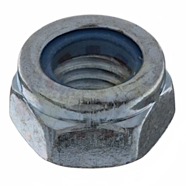 Гайка стопорная шестигранная DIN985, резьба M12x1,75 сталь, оцинкованная. Артикул 98512A (Kramp)