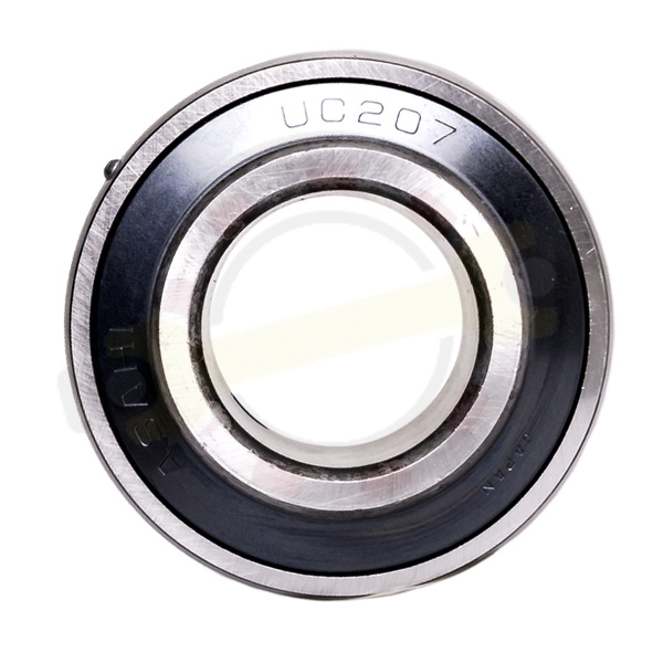 Подшипник 35х72х42,9/20 мм, шариковый с круглым отверстием на вал 35 мм, сферическое наружное кольцо. Артикул UC207 (Asahi) - детальная фотография