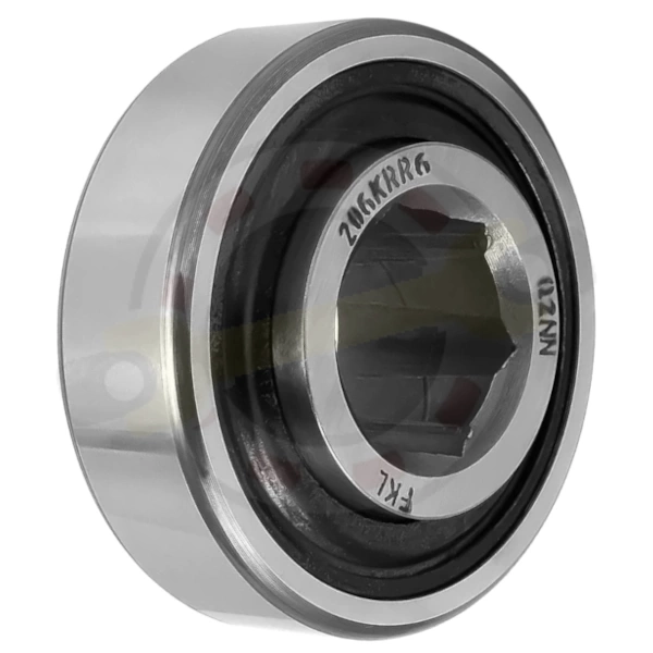 Подшипник шариковый с шестигранным отверстием и цилиндрическим наружным кольцом, размером 25,43х62х24/16. Артикул 206KRR6 (FKL)